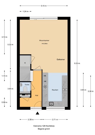 Floorplan - Kalorama 128, 2132 RB Hoofddorp